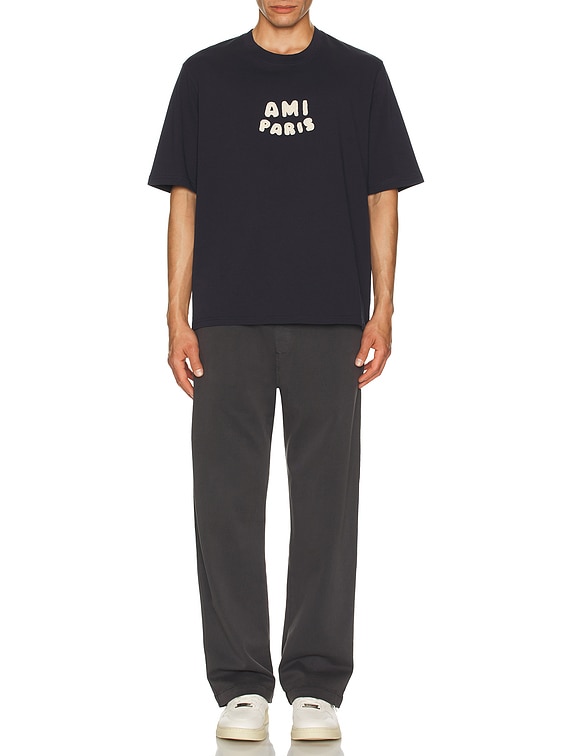 AMI Paris T-Shirt in Navy Blue | FWRD