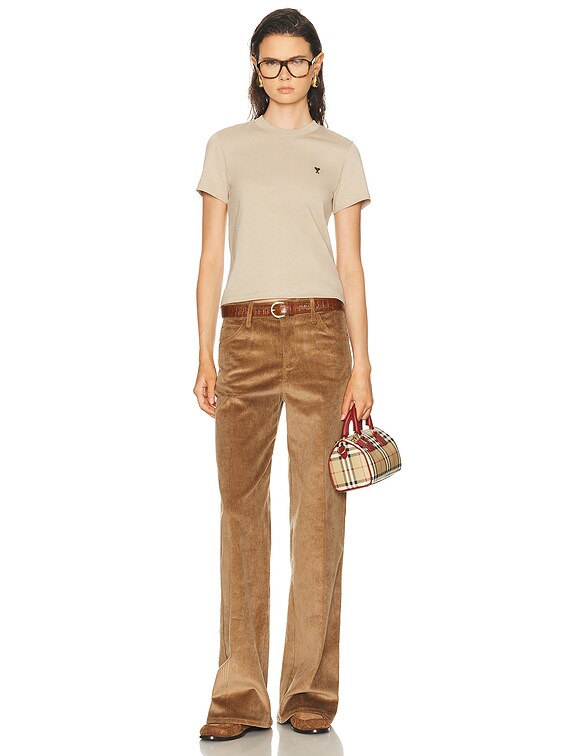 AMI Paris Short Sleeve T-Shirt in White Coffee | FWRD