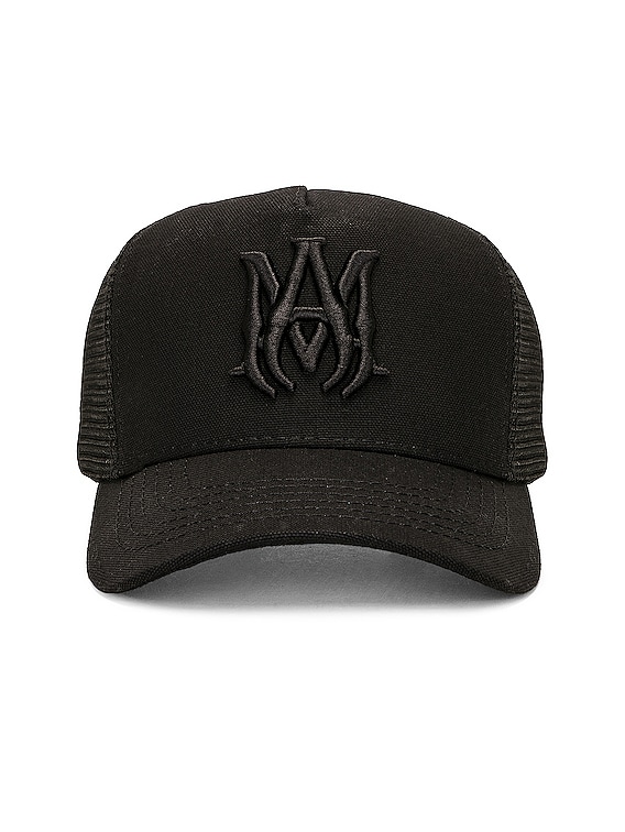 Amiri Ma Trucker Hat in Black | FWRD