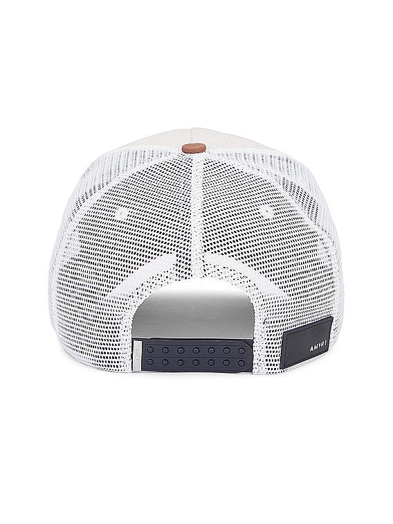 Amiri Two Tone MA Trucker Hat in Natural Cinnamon | FWRD