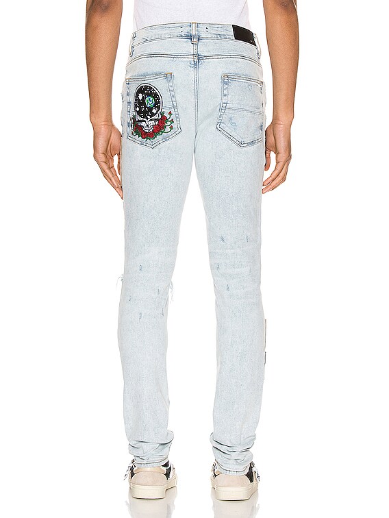 grateful dead thrasher classic jeans amiri