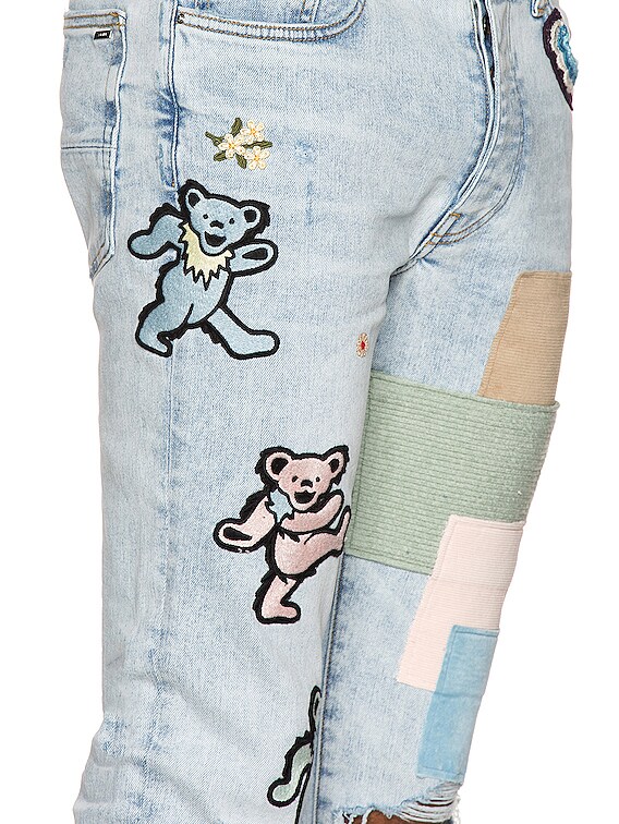 grateful dead thrasher classic jeans amiri