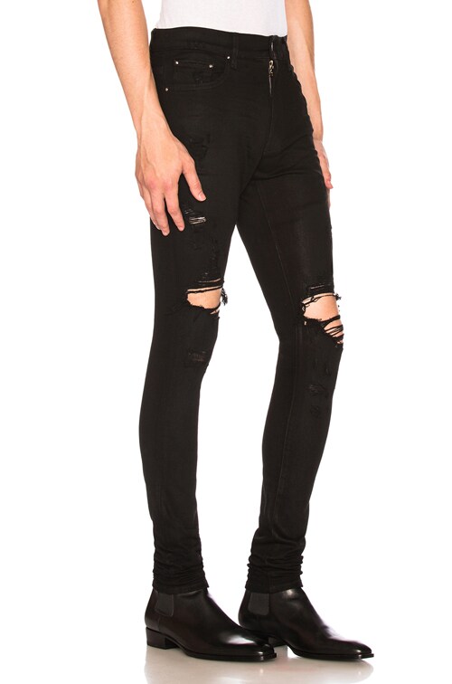 amiri black thrasher jeans