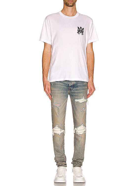 Amiri Mx1 Ultra Suede Skinny Jean in Clay Indigo | FWRD