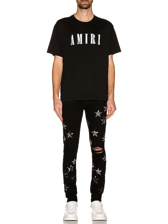 Amiri Bandana Star Jean in Black | FWRD