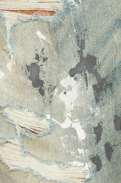 AMIRI - Oversized Crystal-Embellished Paint-Splattered Cotton