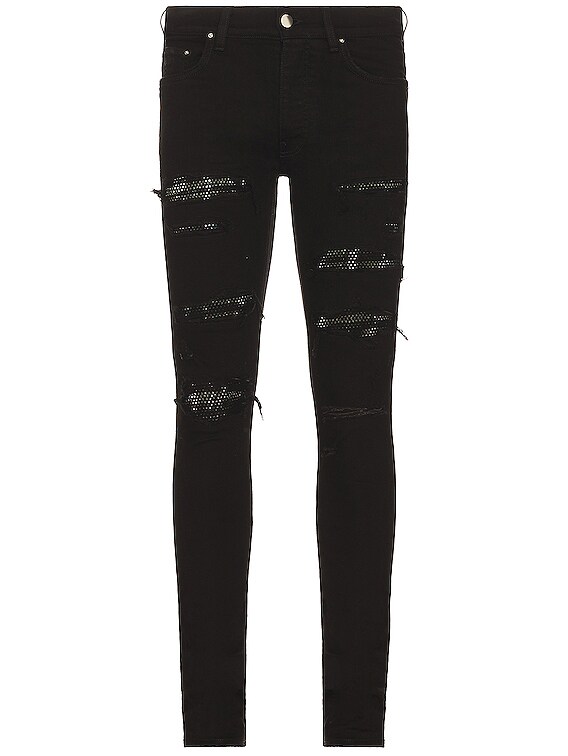 Amiri Leather Kick-flare Trousers in Black for Men