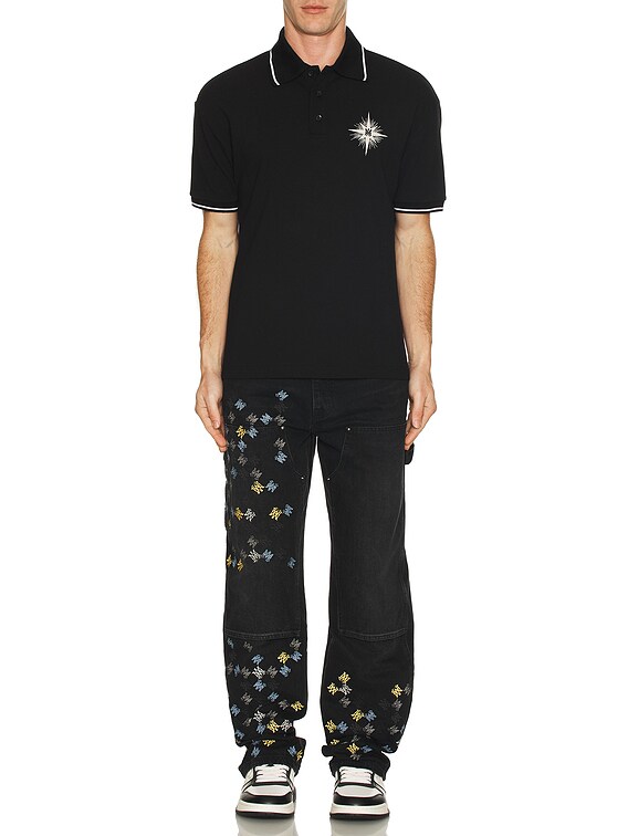 Amiri MA Quad Embroidered Carpenter Jean in Vintage Black | FWRD Amiri MA Quad Embroidered Carpenter Jean in Vintage Black | FWRD