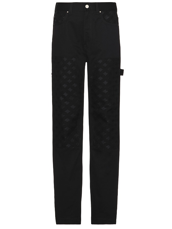 Amiri MA Quad Jacquard Carpenter Jeans in Black | FWRD