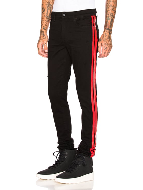 amiri red jeans