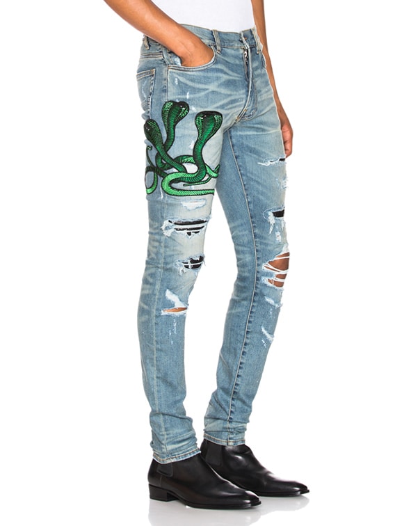 snake amiri jeans