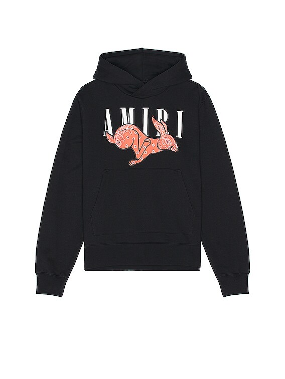 Amiri Cny Rabbit Logo Hoodie in Black | FWRD