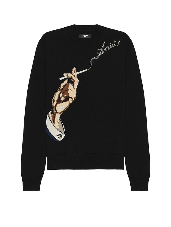 Amiri Smoke Crewneck in Black | FWRD
