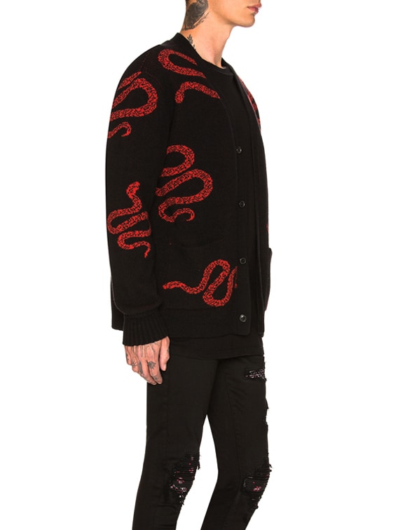 amiri snake cardigan