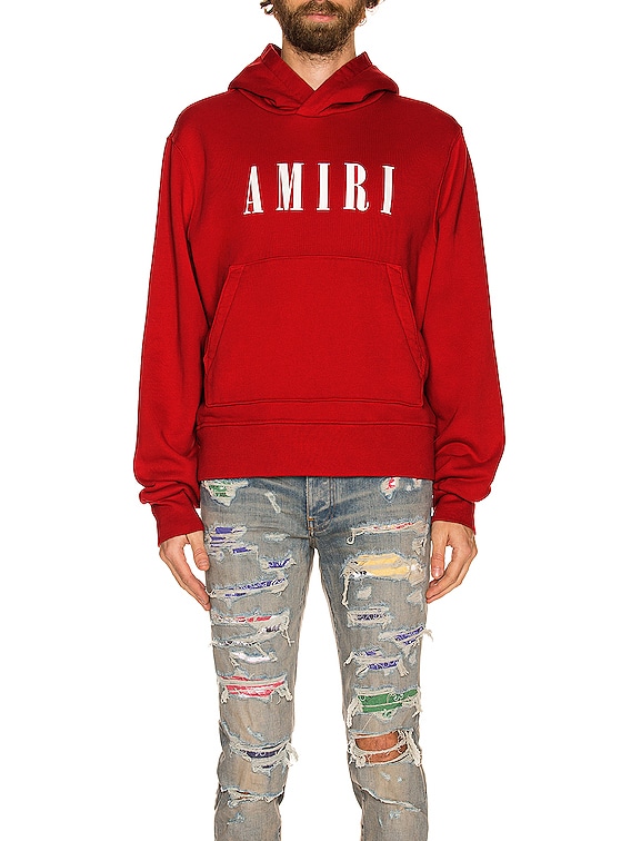 Amiri Alligator Crew Neck Sweatshirt In Red