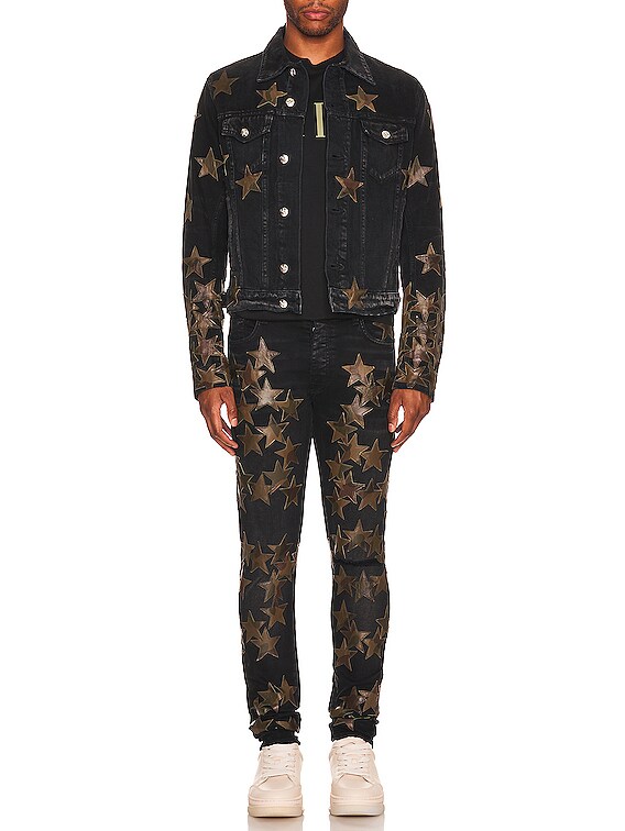 Amiri Chemist Trucker Jacket in Aged Black | FWRD