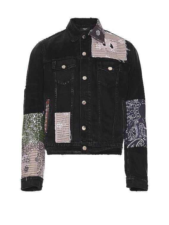 Amiri Vintage Quilt Patchwork Trucker Jacket Multi