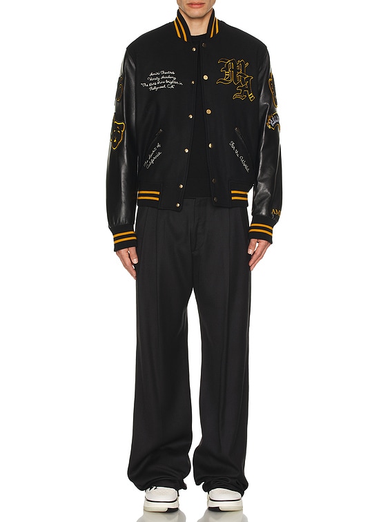 Amiri Lion Varsity Jacket in Black | FWRD