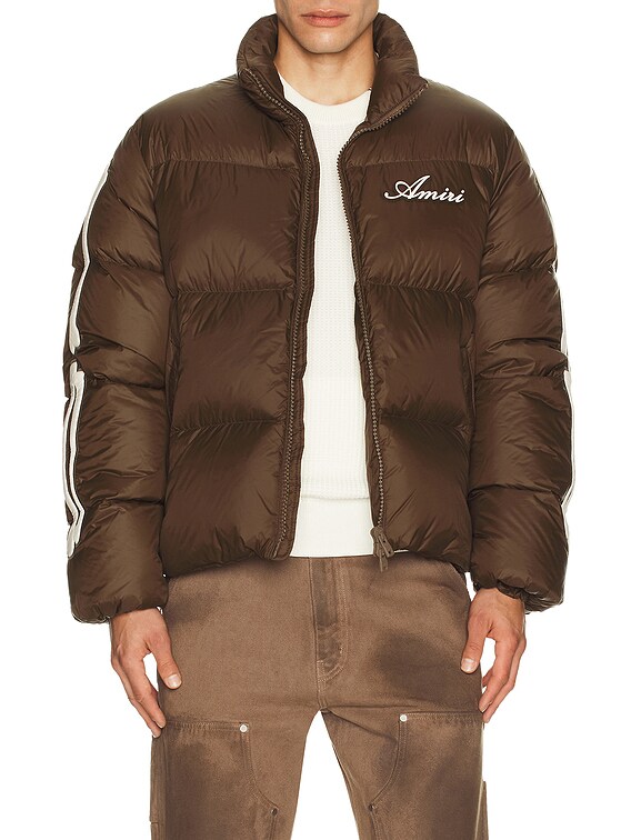 Amiri Bones Down Jacket in Dark Brown | FWRD