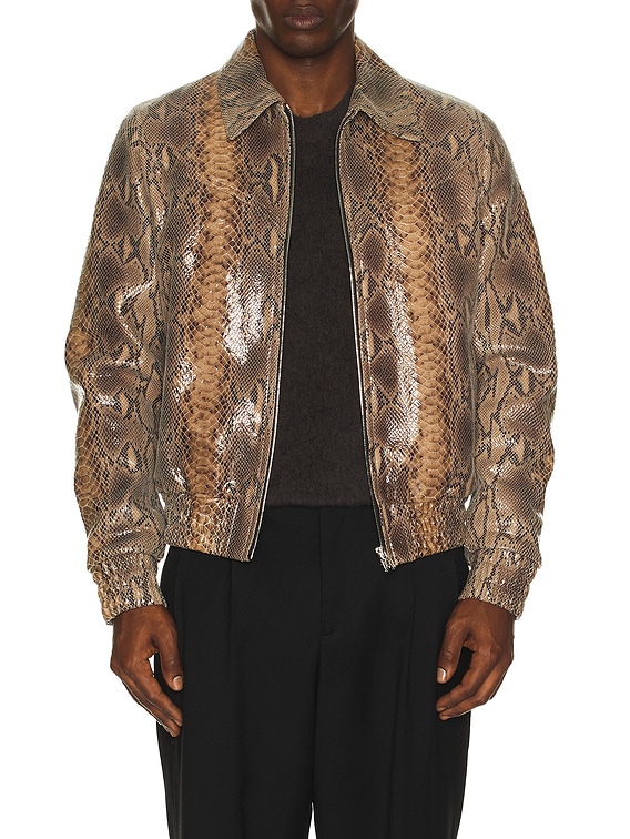 Amiri Leather Snake Western Jacket in Multi | FWRD