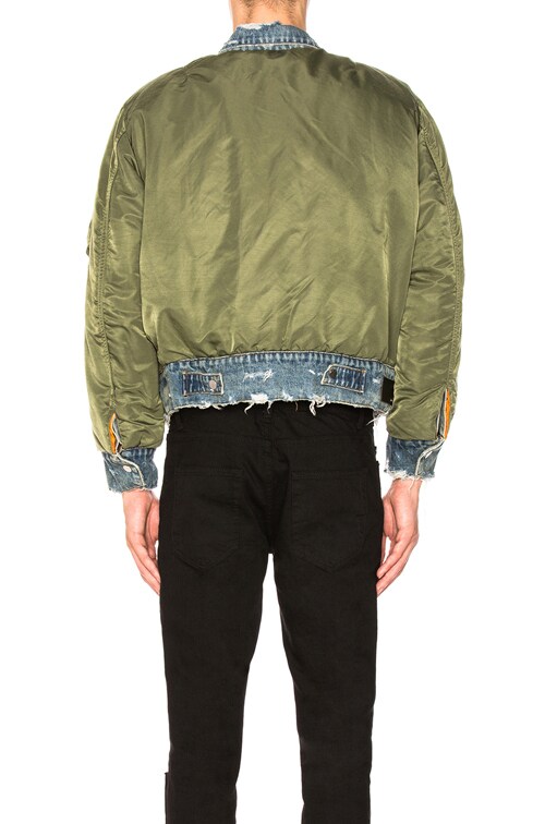 amiri reversible denim bomber jacket mens