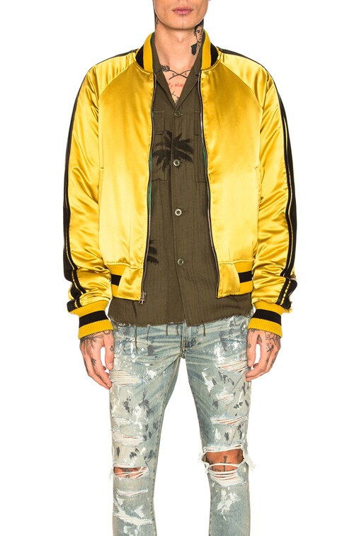 AMIRI reverse track Jacket【ジャケット】 Amiri Reverse Track Jacket in Yellow & Green | FWRD