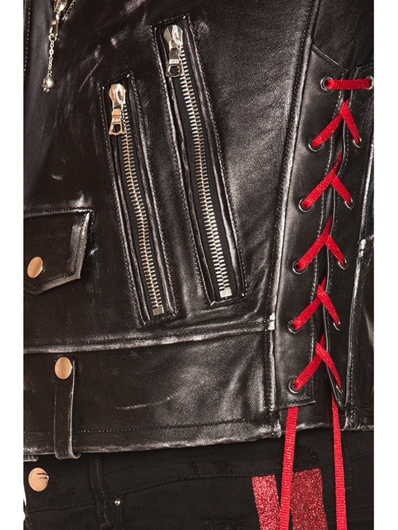 Amiri Lost Boys Vintage Biker Jacket in Black | FWRD