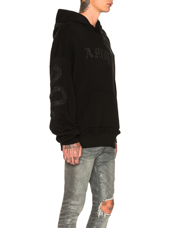 amiri glitter snake hoodie