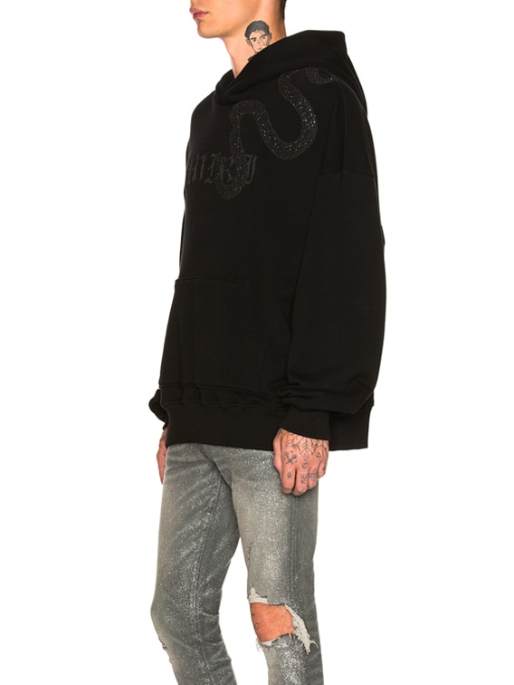 amiri glitter snake hoodie