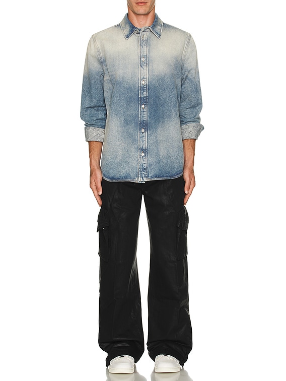 Amiri Wax M65 Baggy Cargo in Black OD | FWRD
