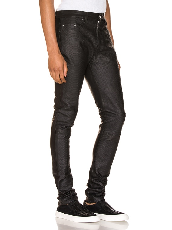 half leather pants