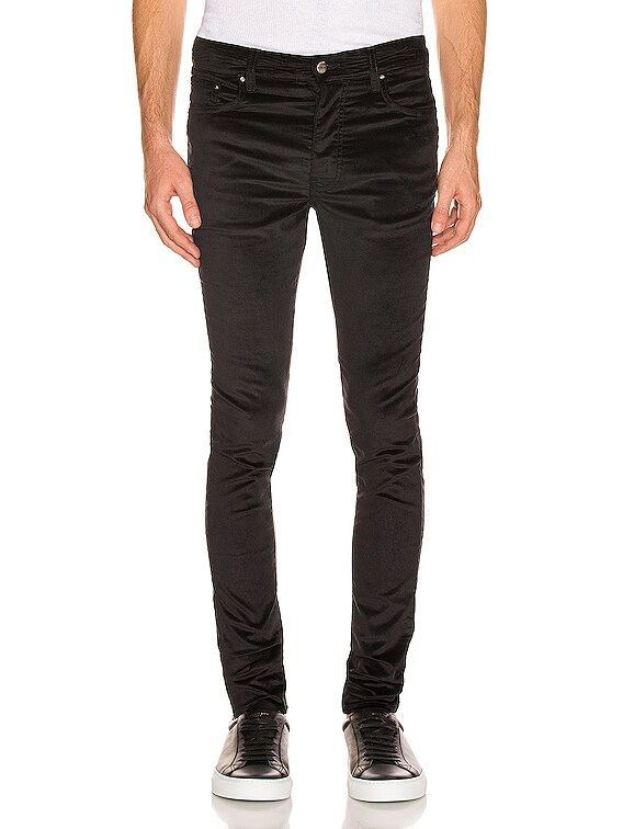 AMIRI Stack Skinny Velour Pants Black Men's - SS21 - US