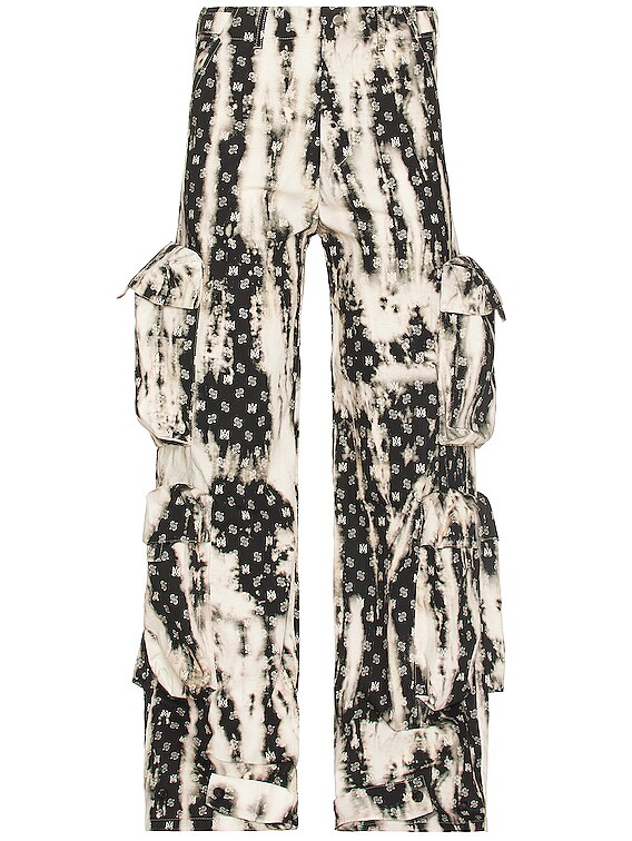 Amiri Bleached Ma Paisley Utility Pant in Black