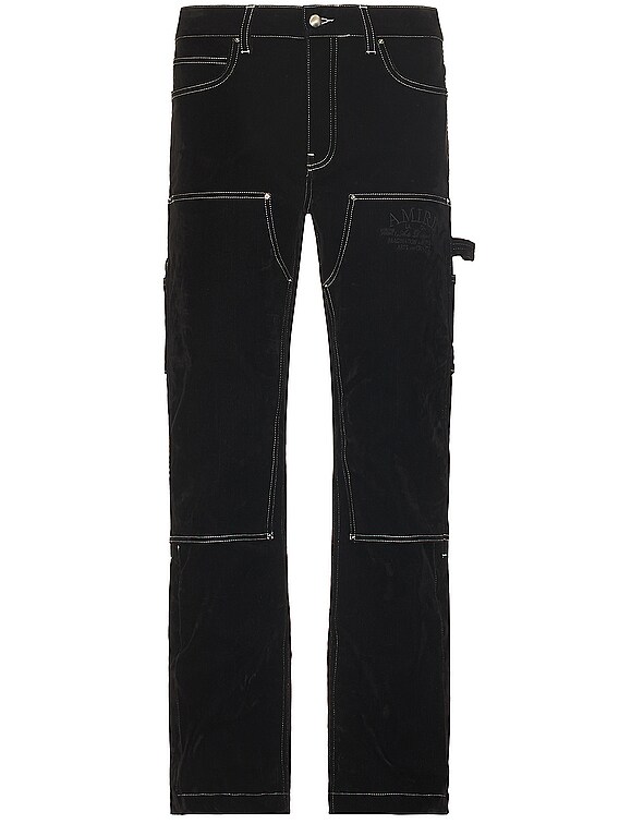 パンツ AMIRI Carpenter Jeans 30 Amiri Flocked Carpenter Pant in Black | FWRD