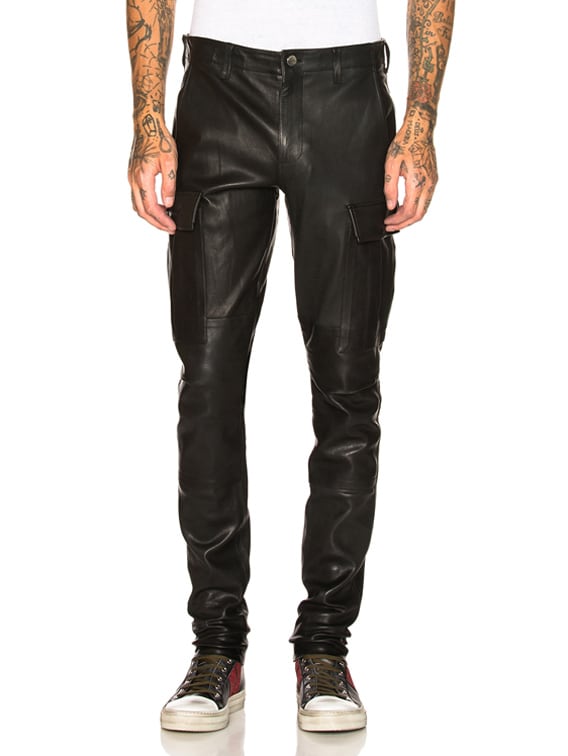 amiri leather pants