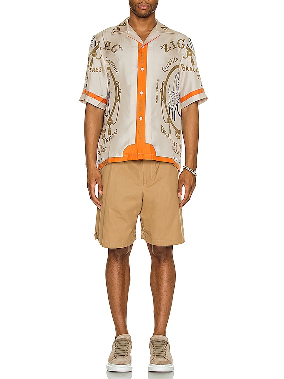 Amiri Zig Zag Rolling Paper Shirt in Alabaster | FWRD Amiri Zig Zag Rolling Paper Shirt in Alabaster | FWRD