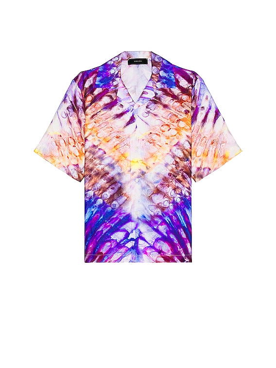 Amiri Tie Dye Bowling Shirt in Purple | FWRD 