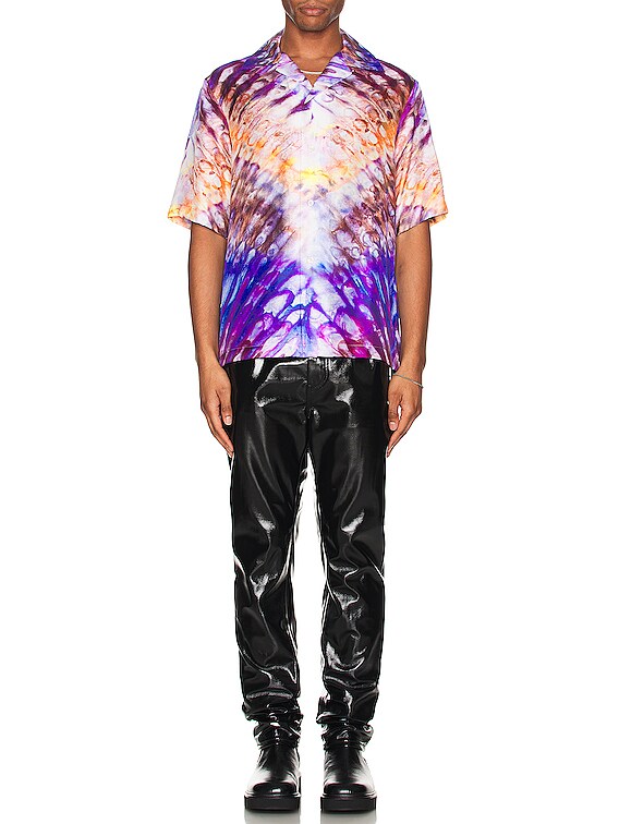 Amiri Tie Dye Bowling Shirt in Purple | FWRD 