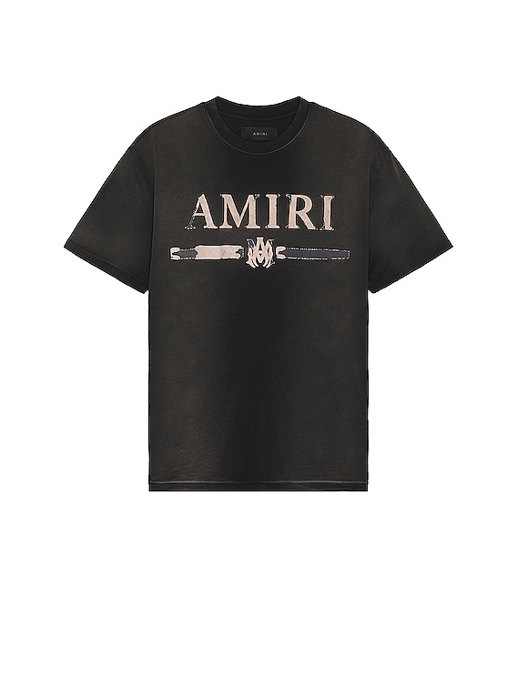 AMIRI アミリ メンズ半袖Tシャツ ダメージ風プリント ブラック XL