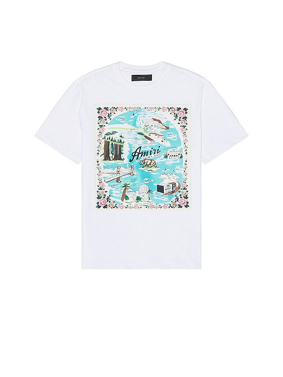 AMIRIキャプラメ Amiri California Hawaiian Tee in White | FWRD