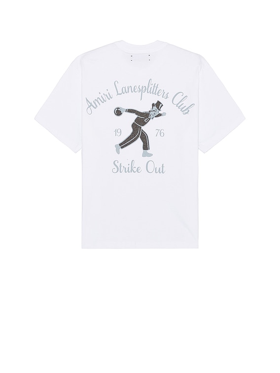 AMIRI レーンスプリッターズTシャツ グラフィックデザイン Amiri Lanesplitters Tee in White | FWRD