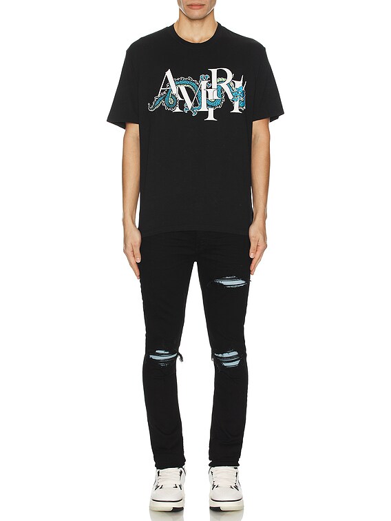 Amiri Dragon Tee in Black | FWRD