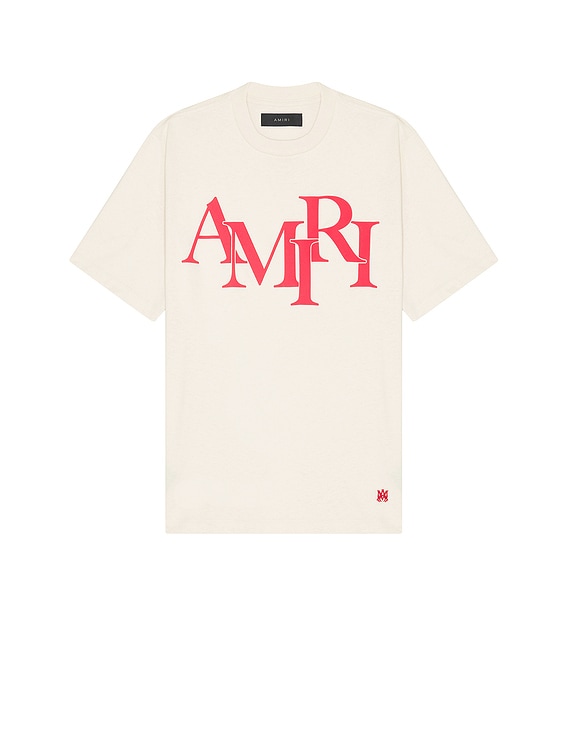 Amiri Staggered Tee in Birch | FWRD