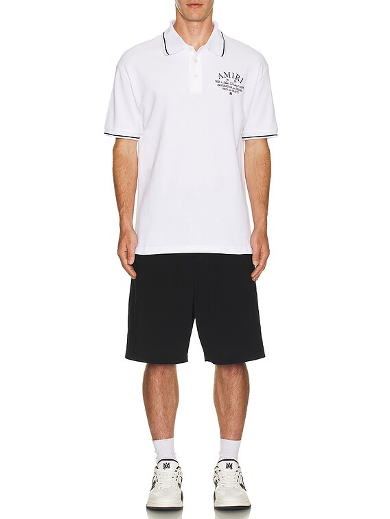 Tシャツ・カットソー AMIRI FW25 AMIRI POLO (AMJYPO1018 WHITE) AMIRI logo-print Cotton T-shirt | White | FARFETCH
