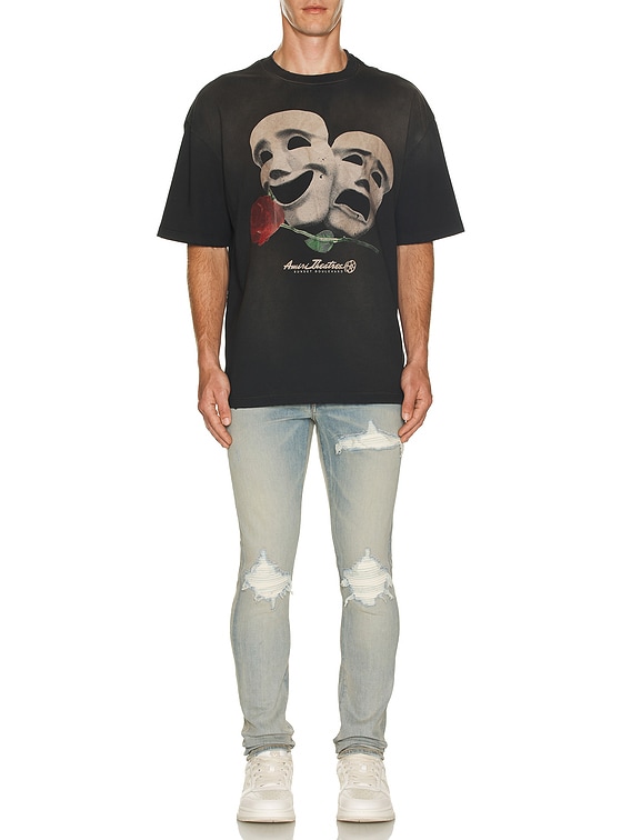 Amiri Theatre Masks Oversized Tee in Black | FWRD