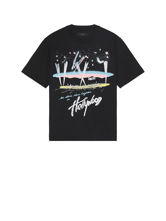 【LAを彷彿とさせるアイテム】アミリ 'Amiri Hollywood' Tシャツ AMIRI Bones Stacked Tシャツ | ブラック | FARFETCH JP