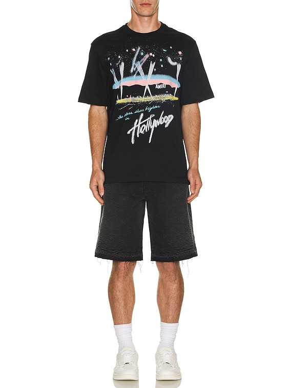 ◆AMIRI◆ Hollywood Lights コットン Tシャツ ブラック AMIRI Hollywood Lights T-shirt | Black | FARFETCH