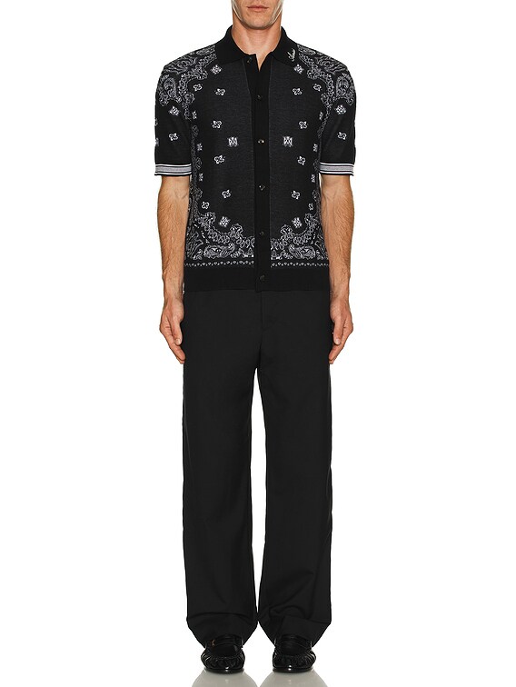 black bandana dress shirt Black Bandana Button Shirt