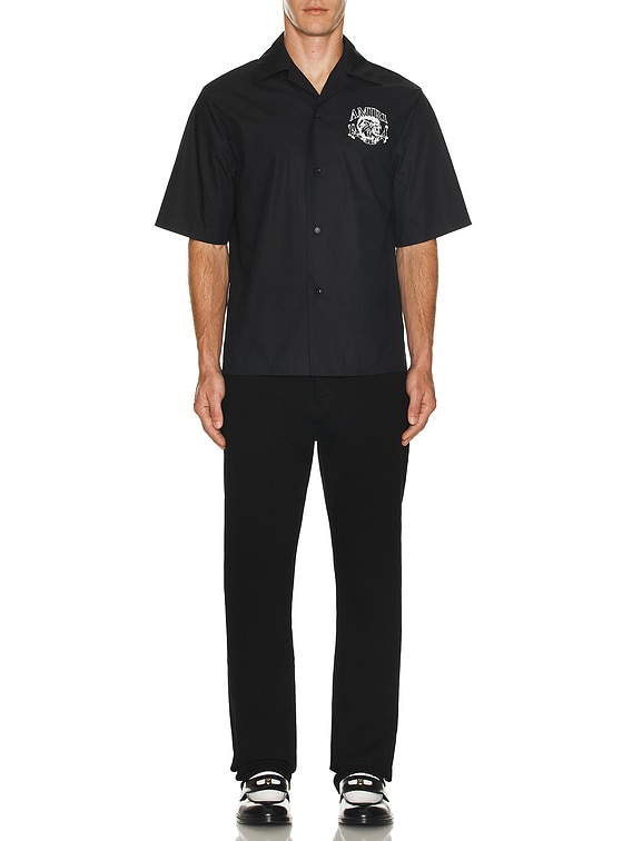 Amiri Lion Outline Camp Shirt in Black | FWRD