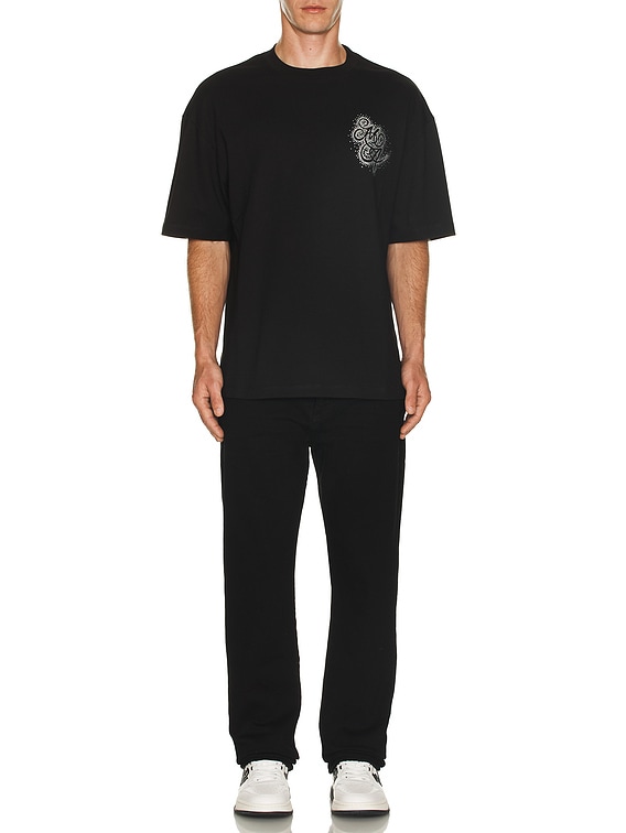 Amiri Crystal Burst MA Swirl Tee in Black | FWRD